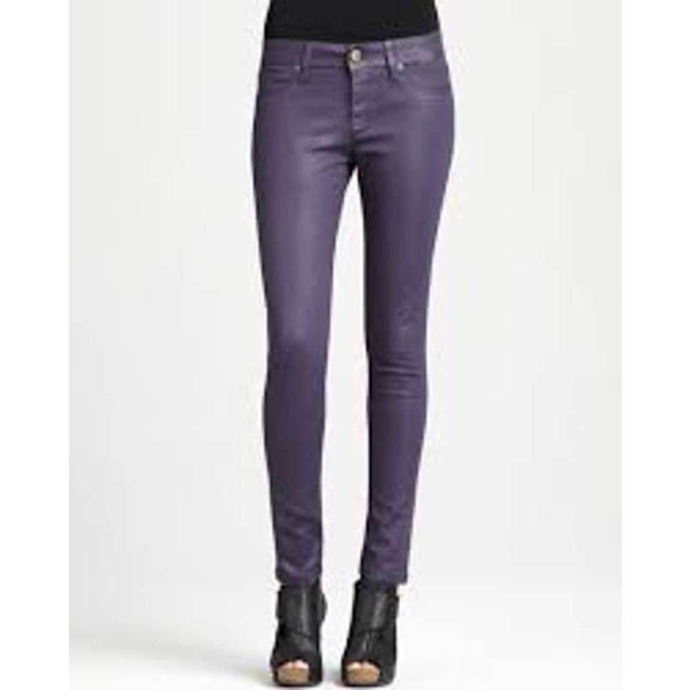 Women’s Size 27 DL1961 Amethyst Emma Coated Leggings EUC